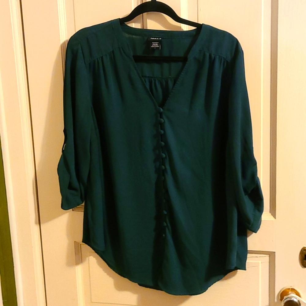 Green torrid blouse